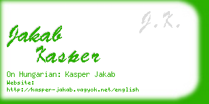 jakab kasper business card